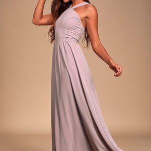 Lulus grey long maxi dress. Only worn twice!